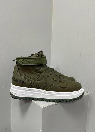 Кроссовки ботинки nike air force gore-tex khaki fur ❄️ кроссовки зимние найк