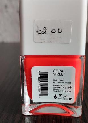 Nails.inc coral street neon nail polish лак для ногтей2 фото