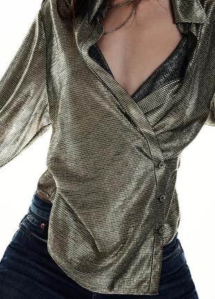 Блуза с металлическим эффектом the bonnie blouse от zara