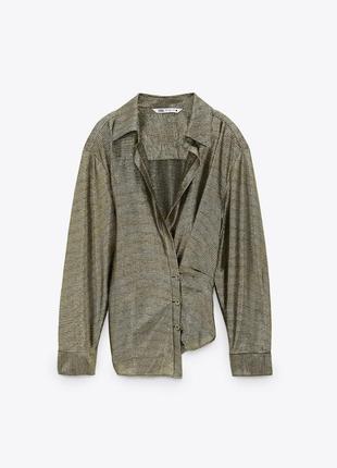Блуза с металлическим эффектом the bonnie blouse от zara