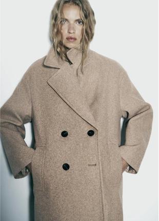 Идеальное плотное пальто от бренда zara10 фото