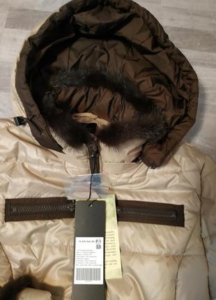 Жіноча демісезонна куртка, бренду savage,нова, хутро натуральна норка, капюшон...