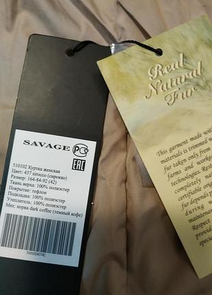 Жіноча демісезонна куртка, бренду savage,нова, хутро натуральна норка, капюшон...