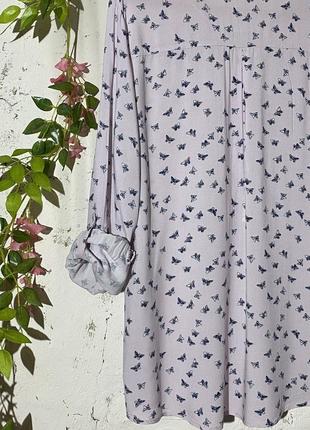 Легкая очень приятная нежно розовая блуза с бабочками из 100% вискозы 🦋 esprit 🦋 р16. подойдет на 46-506 фото