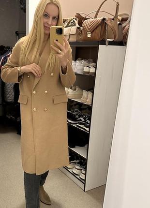 Идеальное плотное шерстяное пальто от бренда zara3 фото