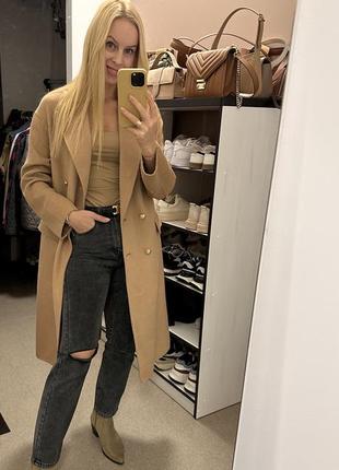 Идеальное плотное шерстяное пальто от бренда zara6 фото