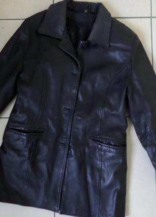 Шкіряна куртка з утепленням м
