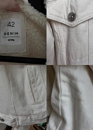 Куртка джинсовая на меху барашек sinsay denim 42 р m-l6 фото