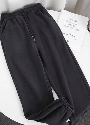 Флисовые штаны джоггеры на резинке2 фото