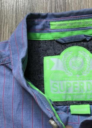 Бавовняна сорочка чоловіча superdry m4 фото