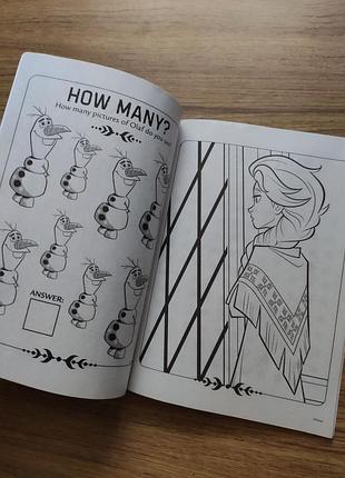 Дитяча розмальовка activity book usa на анг.мові frozen elsa крижане серце ельза для дівчинки