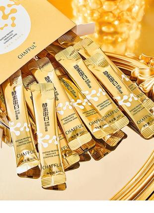 Ночная маска для лица з золотом xiang fuer enzyme protein gold foil smear mask (4мл/1стик)1 фото