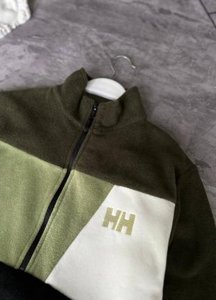 Мужская флисовая кофта helly hansen черный-хаки свитшот зима осень2 фото