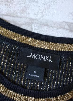 Свитшот женский monki черный с люрексом золото6 фото