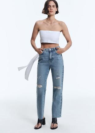 Джинси 32 zara / джинси zara xxs середня посадка