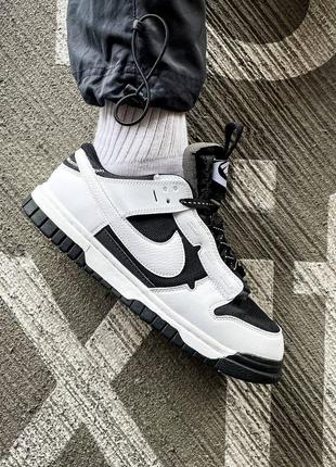 Мужские кроссовки nike dunk low SILVER "reverse panda на осень качественного материала, стильные и удобные кроссовки на каждый день