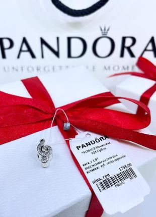 Серебряный шарм пандора 791381cz скрипичный ключ музыка с камнями серебро проба 925 новый с биркой pandora