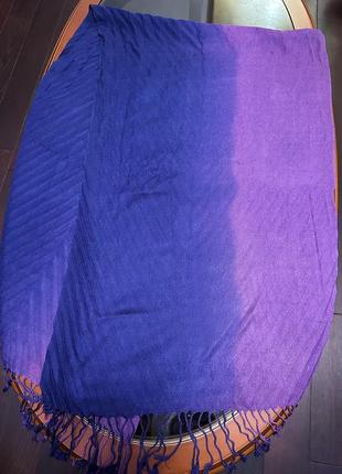 Шарф шарфик палантин фиолетовый шарфик фиалковый большой осенний весенний легкий оригинальный красивый длинный4 фото
