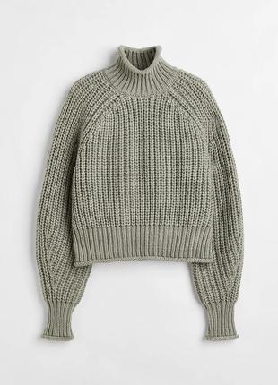 Трендовый вставной объемный свитер крупной вязки h&amp;m