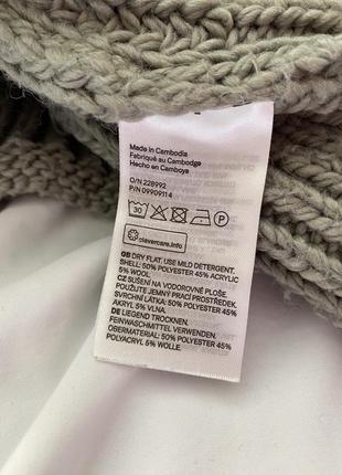Трендовый вставной объемный свитер крупной вязки h&amp;m9 фото