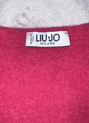Розовый мягенький кашемировый джемпер свитер шерстяной фуксия liu jo в виде барба6 фото