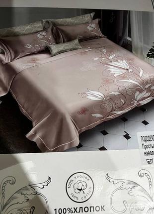 Комплект постельного белья фланель-хлопок евро5 фото