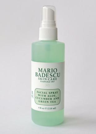 Спрей для обличчя з екстрактами алое, огірка та зеленого чаю — mario badescu facial spray with aloe, cucumber & green tea