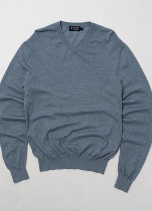 Hackett v-neck wool jumper  sweater чоловічий светр