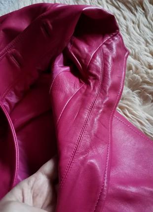 Кожаный бомбер италия куртка кожа кроп бомбер жакет рубашка кожаная куртка - рубашка на подкладке6 фото