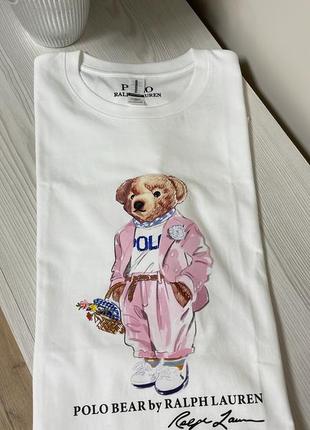 Футболка с медведем polo bear ralph lauren