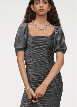 ❤️ новое коктейльное блестящее платье от h&m