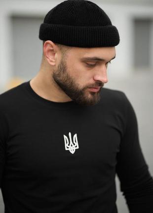 Черная шапка бини мужская