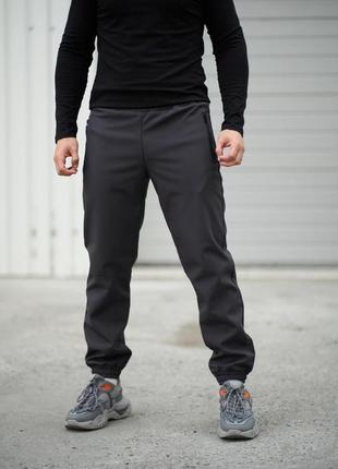 Темно серые мужские спортивные штаны1 фото