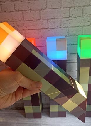 Нічник смолоскіп майнкрафт факел minecraft usb