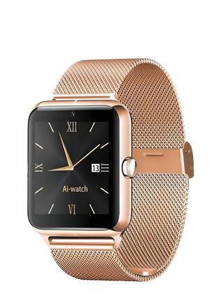 Розумний годинник смарт-годинник із металевим ремінцем жіночий x7 watches рожевий