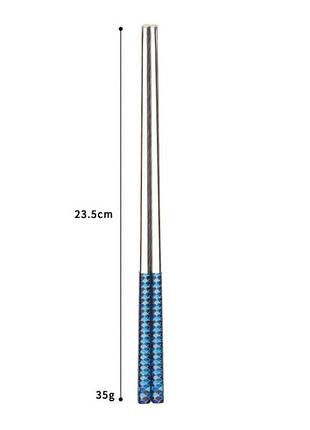 Премиум многоразовые китайские корейские японские палочки для еды s10 / нержавеющая сталь / 1 пара