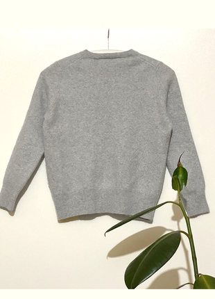 Xs-s-m кашемировый свитер короткий серый натуральный теплый зимний2 фото