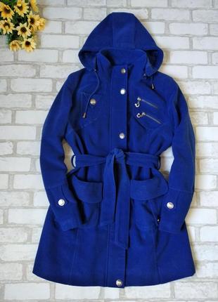 Пальто женское электрик синий деми5 фото