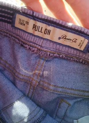 Плотные джинсы на резинке pull on на 12-13 лет 158 см брюки подростковые брюки 👖 джинсовые на мальчика8 фото