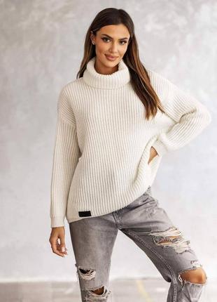 Женский теплый свитер, ангора,свитер под горло,6115mel1 фото
