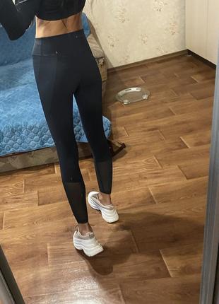 Лосины спортивные nike dry fit с сеточкой3 фото