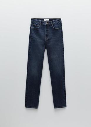 Джинсы zara в винтажном стиле с высокой посадкой 5252/210/401