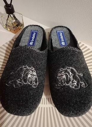 Мужские комнатные фетровые тапочки-шлепанцы inblu. украинно-италийский бур-во