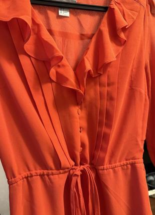 Красное платье h&m