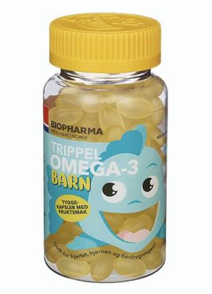 Омега-3 детская trippel omega-3 barn с фруктовым вкусом2 фото