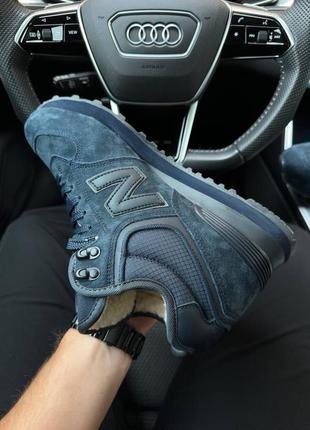 ❄️чоловічі кросівки new balance 574 dark navy fur❄️3 фото