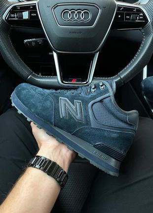 ❄️чоловічі кросівки new balance 574 dark navy fur❄️