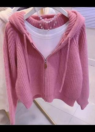 Вязаный худи