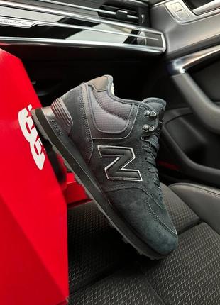 ❄️чоловічі кросівки new balance 574 dark grey fur❄️4 фото