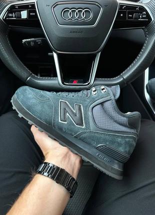 ❄️мужские кроссовки new balance 574 dark grey fur❄️